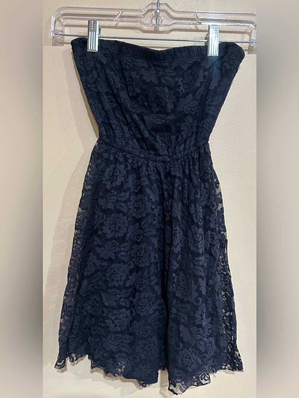 Y2K Hollister Co Lace Floral Mini Dress Short Boho Beachy Bimbocore XS Strapless